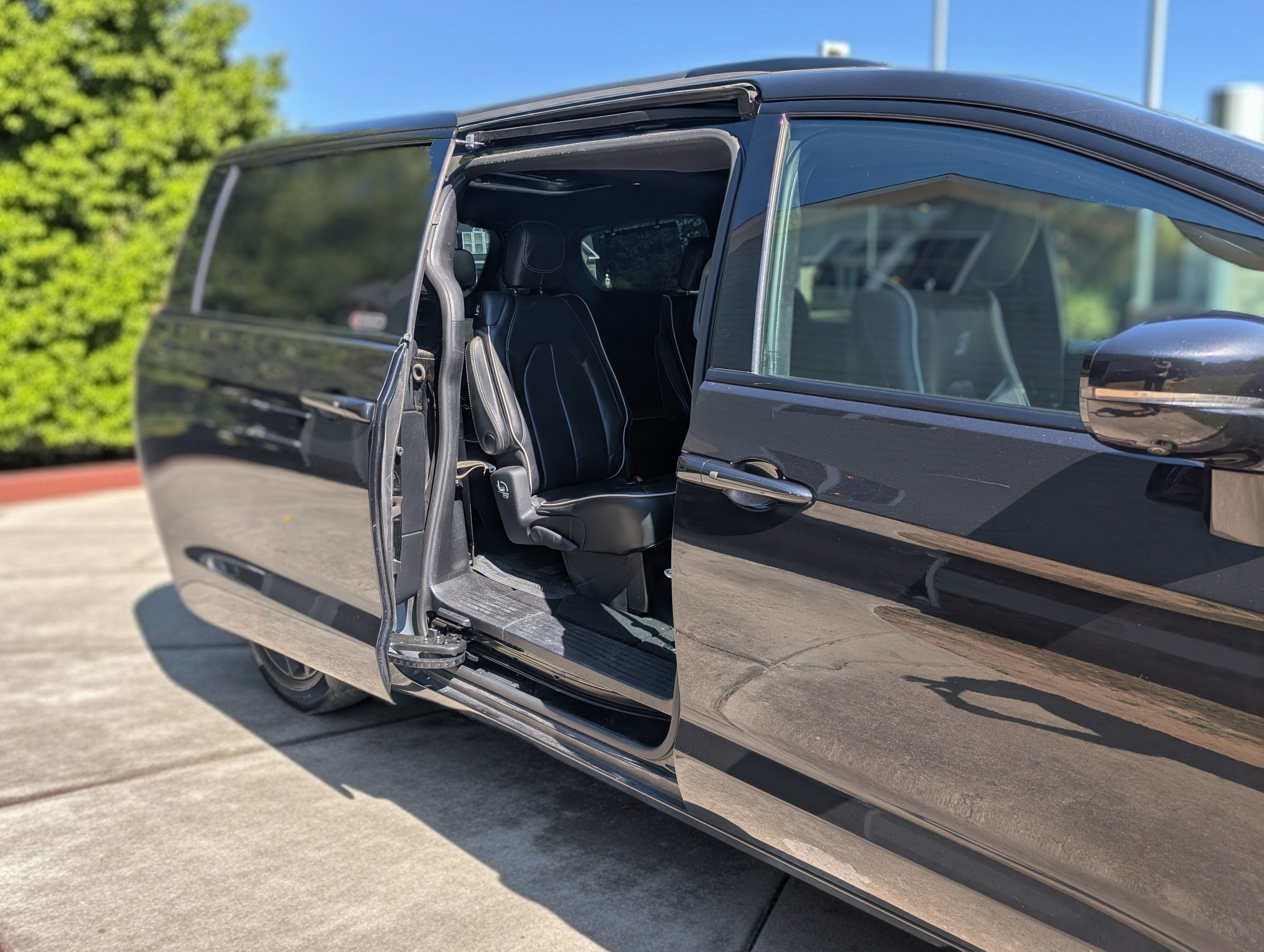 Interior of the black van